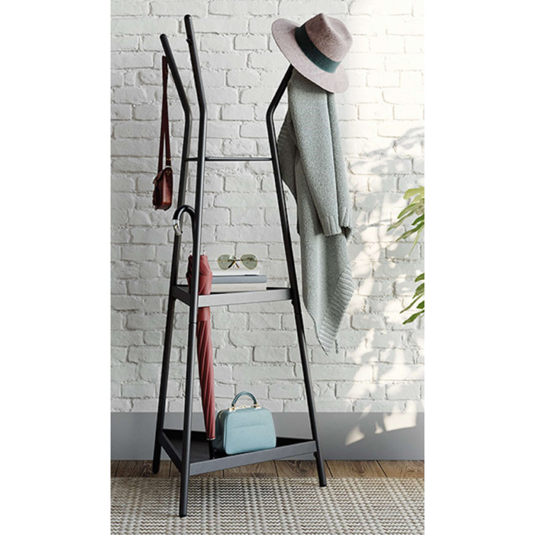 Latitude Run® Black Metal Coat Tree With Shelves Wayfair Canada